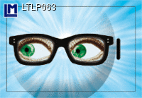 LTLP063: LUGGAGE TAG,GLASSES AND FUNNY EYES