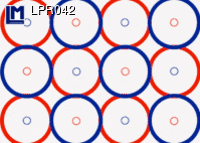 LPR042: CIRCLES RED, BLUE, WHITE ( ART )