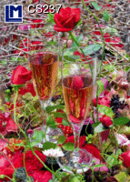 CS237: CHAMPAGNE AND ROSES ( FLOWERS )
