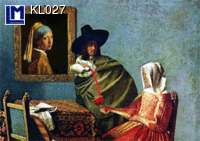 KL027: VERMEER - DRINKING LADY ( ART / OLD MASTERS )