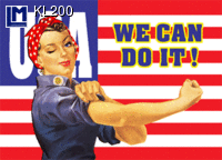 KL200: USA FLAGGE, ROSIE - WE CAN DO IT