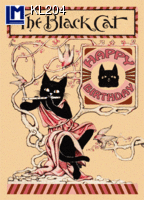 KL204: BLACK CAT, HAPPY BIRTHDAY ( ART )