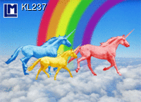 KL237: UNICORNS WITH RAINBOW (ANIMALS)