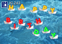 KL243: HAPPY BIRTHDAY - PAPIERSCHIFFCHEN