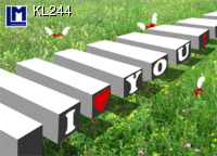 KL244: I LOVE YOU - FLYING HEARTS